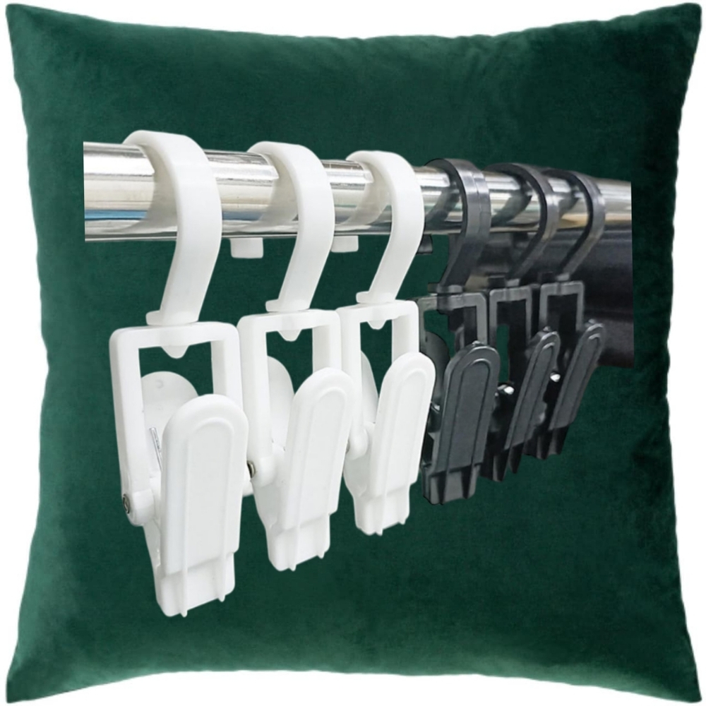 360-degree Multi-Functional Plastic Clip with Rotating Hooks. 6 pcs